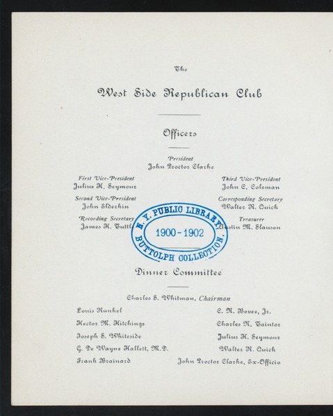 File:ANNUAL DINNER (held by) WEST SIDE REPUBLICAN CLUB OF NEW YORK CITY (at) SHERRY'S (REST;) (NYPL Hades-273155-4000008599).tiff