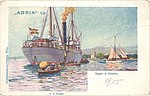 Le SS Árpad vu de l'arrière, carte postale de 1905, issue de la série Istrie et Dalmatie
