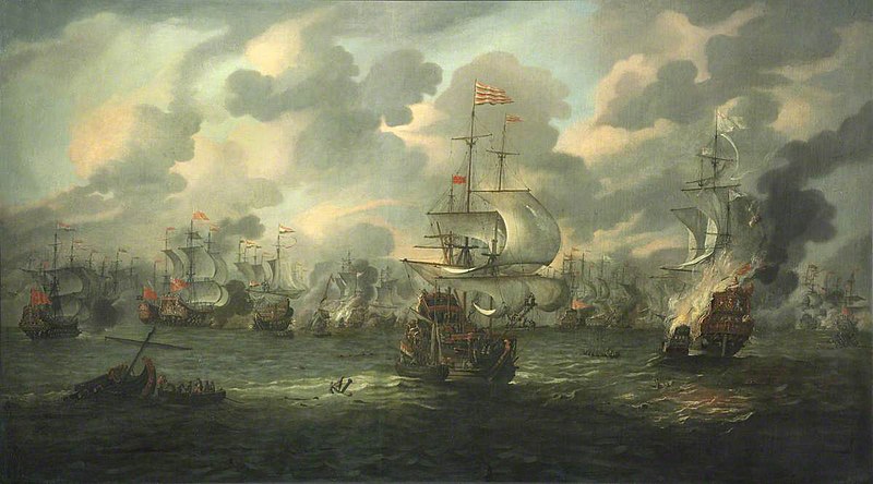 File:Adriaen van Diest (c.1656-1704) - The Four Days' Battle, the Burning of HMS 'Royal Prince', 3 June 1666 - BHC0290 - Royal Museums Greenwich.jpg