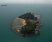 Aerial perspective of Kusu Island, Singapore. Shot in 2016.