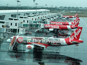 Kuala Lumpur International Airport, the airline's largest hub Air Asia, KLIA2, Kuala Lumpur Airport Low Cost Terminal (15154635905).jpg