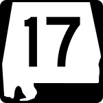 Alabama State Route 17 road sign