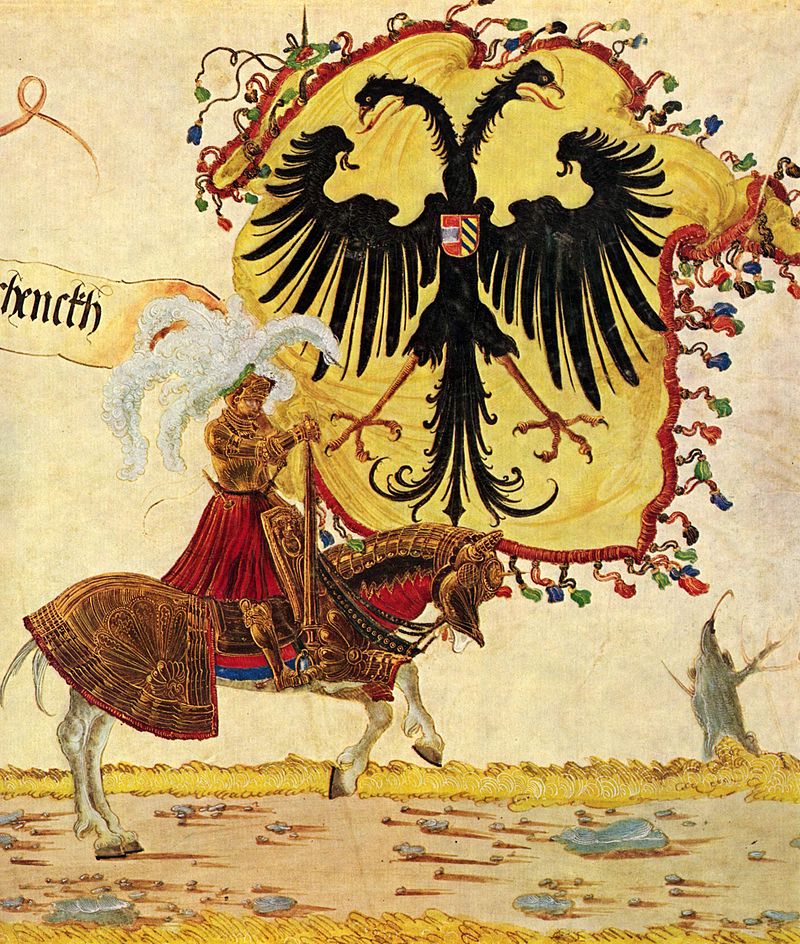 Römisches Reich vor 1401 mit Adler Fahne Fahnen Flagge