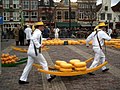 Le marché aux fromages d'Alkmaar, Pays-Bas.