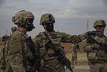 Soldiers from Alpha Company, 1st Battalion, 6th Infantry Regiment, 2nd ABCT in Syria during Operation Inherent Resolve, November 2020 Alpha Troop, 1st Battalion, 6th Infantry Regiment, 2nd Armored Brigade Combat Team, 1st Armored Division in syria, November 2020.jpg