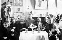 Image 24Family in Söderhamn, Sweden, seated for fika (c. 1916) (from Coffee culture)