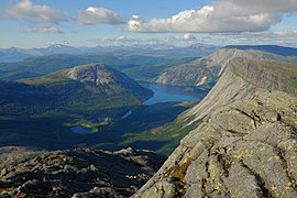 Andkjelvatnet seen from Durmålstinden summit