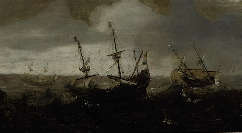 File:Andries van Eertvelt (Attr.) - Whaling expedition in a rough sea.jpg