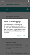 Android cihazda USB Hata ayıklamayı etkinleştirmek için "geliştirici seçenekleri" penceresinde etkin duruma getirilmesi gerekmektedir.
