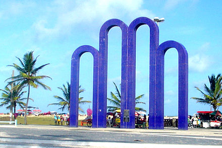 The "Arcos da Orla" at Atalaia are a prominent symbol of the city.
