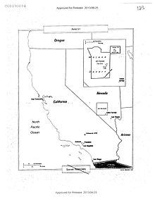 The CIA's declassified map of Groom Lake/Area 51 disclosed to the National Security Archive thanks to a FOIA request. Area-51-map (1).jpg