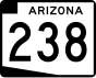 Marcador de la ruta estatal 238