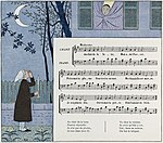 Illustration for the song "Au Clair de la Lune" (1883)