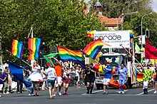 The inaugural Auckland Pride Parade in 2013 Auckland Pride Parade 2013 8484577358.jpg