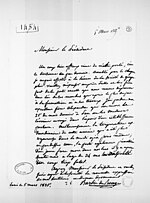 Thumbnail for File:Autographes. Lettres autographes d'Antoine d'Abbadie, Antoine et Arnaud d'Abbadie, J. N. B. Abrahamson (3 pièces), F. Arago, M. A. P. d'Avezac, Jean Henri Baradère, Jean-Guillaume Barbié du Bocage... - btv1b10869157d (015 of 414).jpg