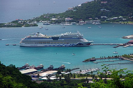 Cruise ship in Tortola