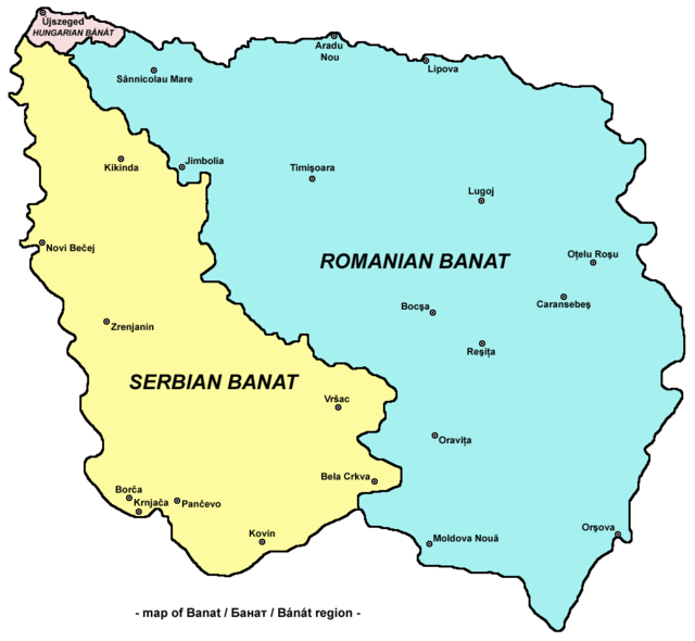 Mapa Banatu