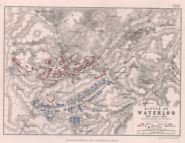 File:Battle of Waterloo, 18 June 1815 - sheet 1st, morning of the battle (Alison).jpg