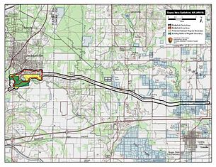 Map of Bayou Meto Battlefield core and study areas by the American Battlefield Protection Program Bayou Meto Battlefield Arkansas.jpg