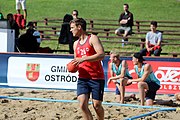 Deutsch: Beachhandball Europameisterschaften 2019 (Beach handball Euro); Tag 1: 2. Juli 2019 – Männer, Vorrunde Gruppe A, Deutschland-Norwegen 2:0 (22:14, 22:20) English: Beach handball Euro; Day 1: 2 July 2019 – Men Preliminary Round Group A – Germany-Norway 2:0 (22:14, 22:20)