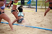 Deutsch: Beachhandball bei den Olympischen Jugendspielen 2018; Tag 5, 10. November 2018; Mädchen, Hauptrunde - Chinese Taipei (Taiwan)-Paraguay 2:0 English: Beach handball at the 2018 Summer Youth Olympics at 11 October 2018 – Girls Main Round – Chinese Taipei (Taiwan)-Paraguay 2:0