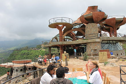 Ben Abeba, one of the most distinctive pieces of modern architecture in Ethiopia, yet it's in the isolated little town of Lalibela