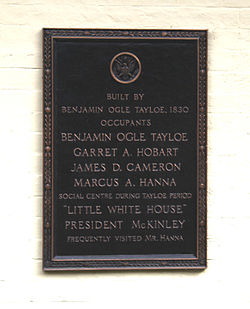 Plaque Benjamin Ogle Tayloe House - plaque - 2009.jpg