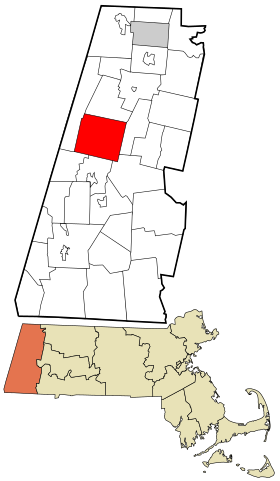 Berkshire County Massachusetts incorporated and unincorporated areas Pittsfield highlighted.svg