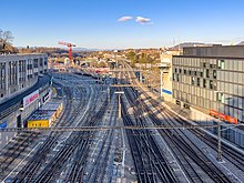 Ein Grossteil der Fernverkehrszüge verkehrt über den Nordausgang des Bahnhofs.