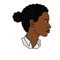 Black woman's head.svg