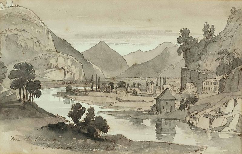 File:Blick von der Brücke von Saint-Maurice 1825.jpg