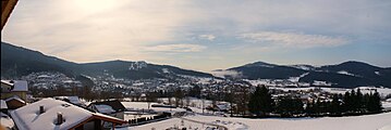 Panoramablick über Bodenmais im Winter