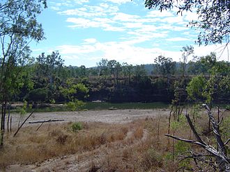 Brisbane River at Hills Crossing Reserve, 2014 Brisbane River Borallon.jpg