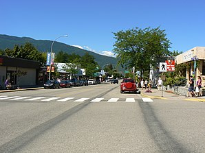Die Hauptstraße von Nakusp