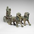 Bronze statuette of Cybele on a cart drawn by lions (2nd half of 2nd century A.D.)