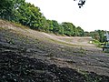 Track level, looking north east from the edge of the missing bridge section 30 September 2007