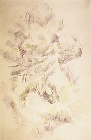 Brooklyn Museum - Study of Trees and Rocks Study of Trees (verso) - Paul Cézanne.jpg