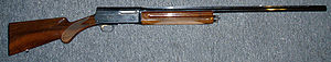 A Browning A-5 semi-automatic shotgun Browning Auto-5 20g Mag.jpg