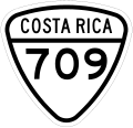 Road shield of Costa Rica National Tertiary Route 709