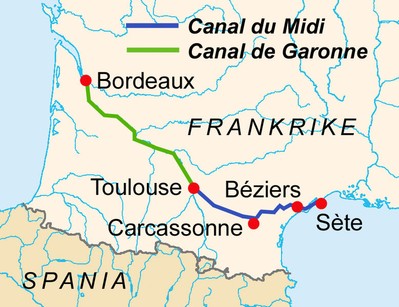 canal du midi map File Canaldumidi Map Jpg Wikimedia Commons