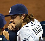 2007 alumnus Casey Kelly with the San Diego Padres in 2013 Casey Kelly on September 3, 2013.jpg