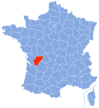 Location of Charente in France Charente-Position.svg