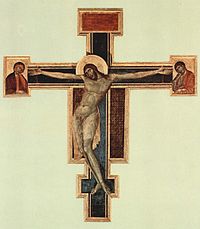 La Crucifixion, avant les inondations de Florence, en 1966.