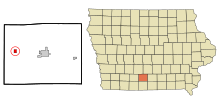 Clarke County Iowa Incorporated and Unincorporated areas Murray Highlighted.svg