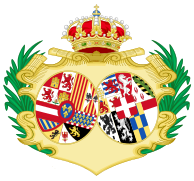 Escudo de la reina María Luisa Gabriela de Saboya (1701 - 1714)