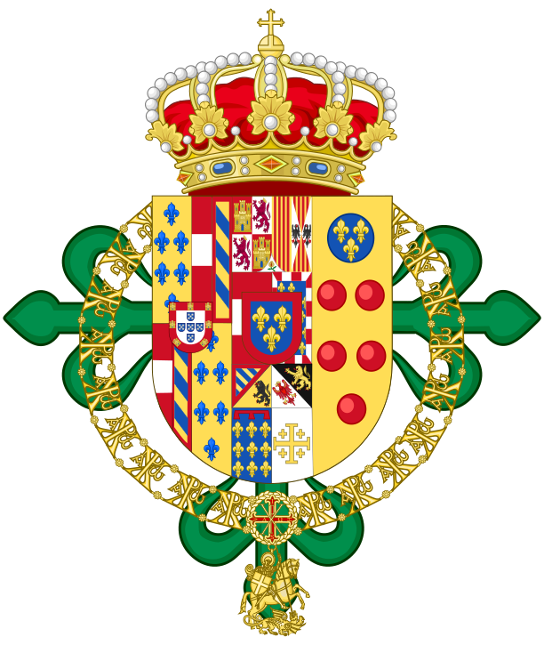 Coat of arms of Pedro of Bourbon-Two Sicilies (Spanish Heraldry).svg