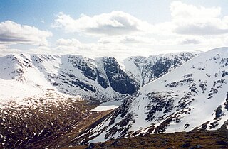 Creag Meagaidh 1128m high mountain in Scotland