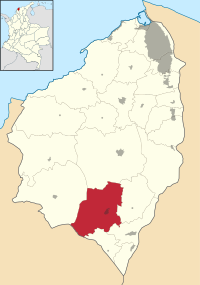 Location of the municipality and town of Manatí in the Department of Atlántico.