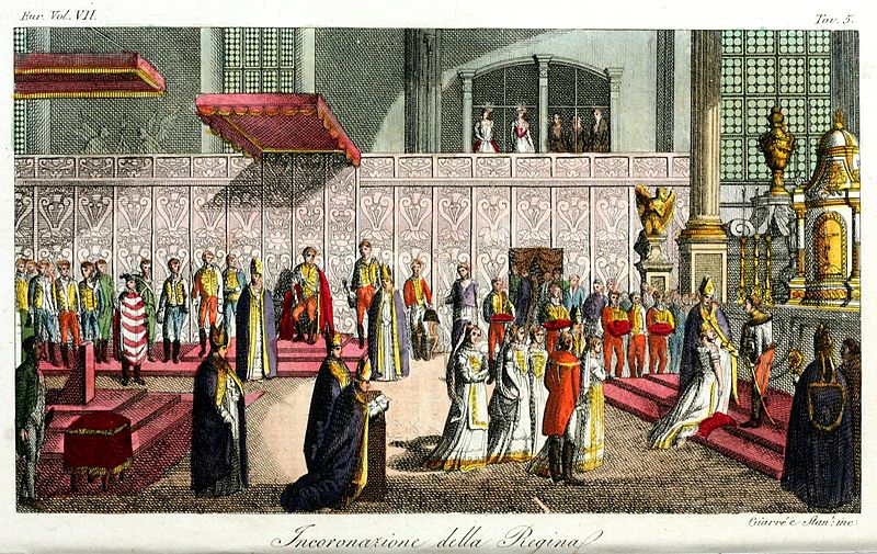 File:Coronation Day of Mary of Hungary, Illustration for Il costume antico e moderno by Giulio Ferrario 1831 (8).jpg