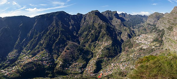 View from Miradouro da Eira do Serrado on Curral das Freiras, Madeira